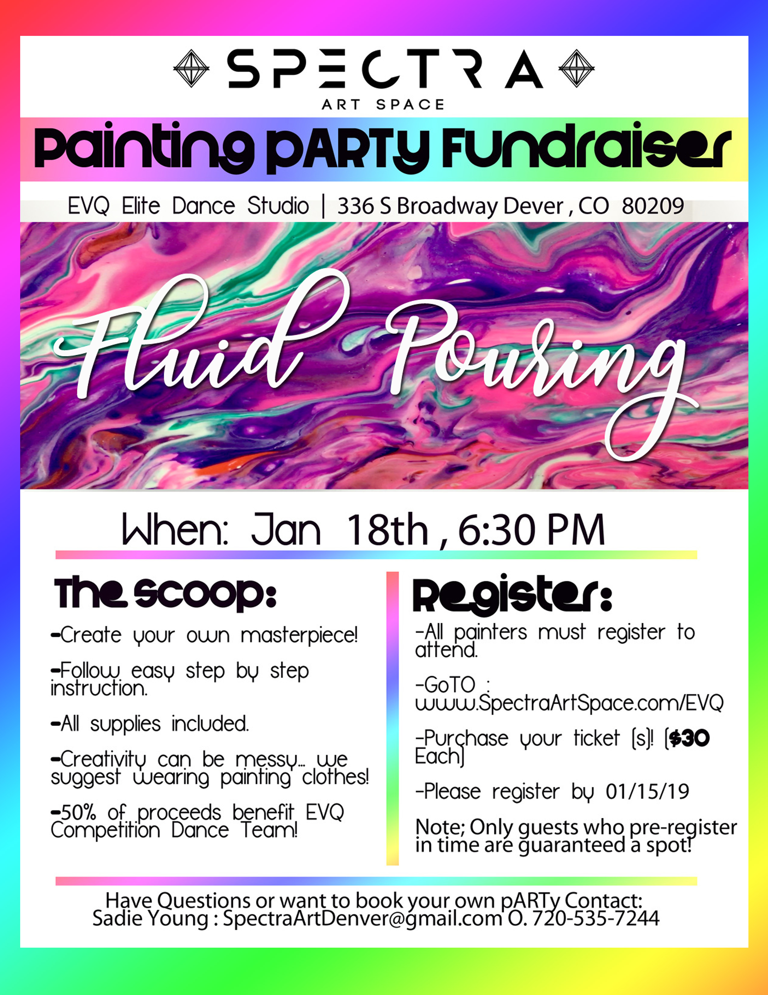 Painting pARTy Fundraiser for EVQ Dance Studio.