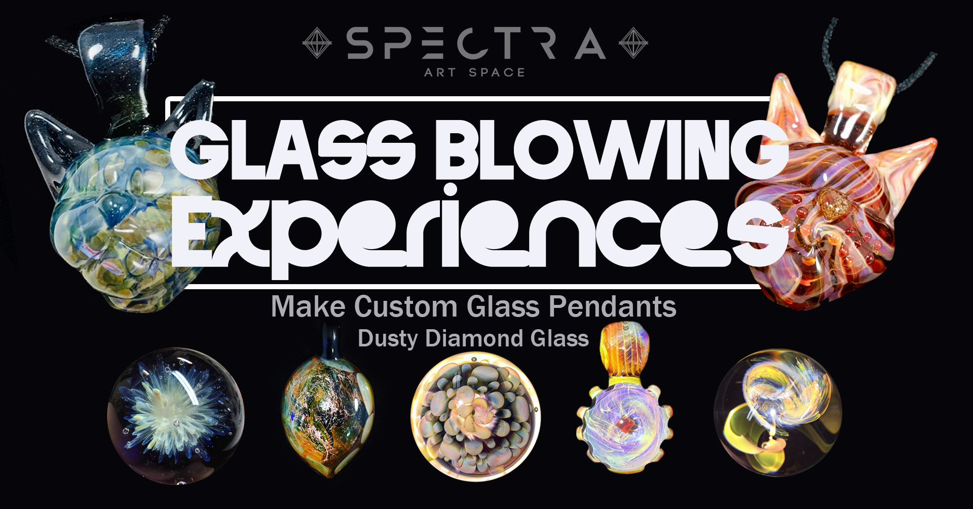 Making Custom Glass Pendants | Glass Blowing Experiences with Dusty Diamond