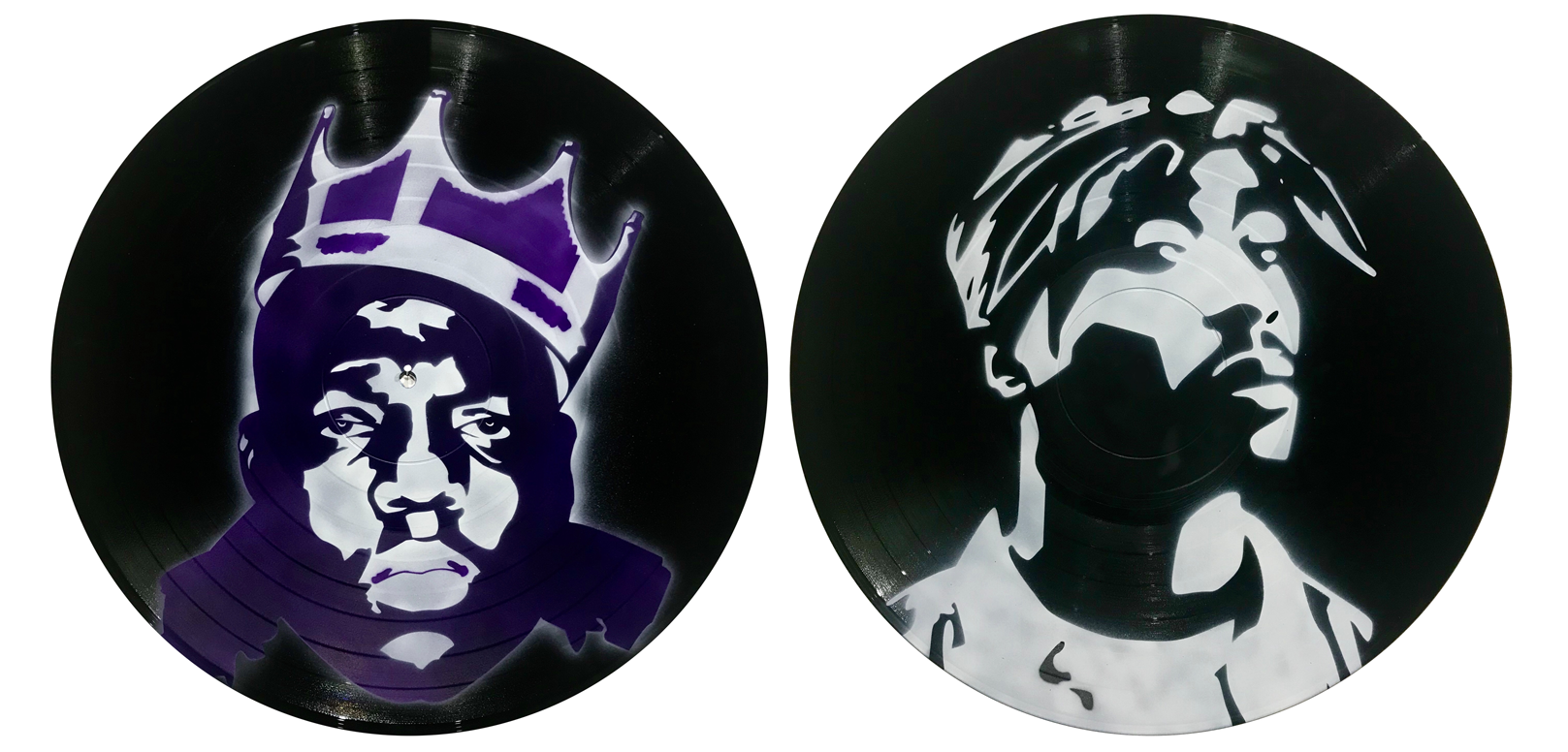 Tupac and Biggie: Stencil Art Painting Class